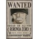 Poster - One Piece "Wanted Zoro" NEW 2017 52x38cm