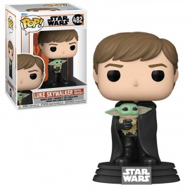 Figurine Star Wars - The Mandalorian - Luke with Grogu Pop 10cm