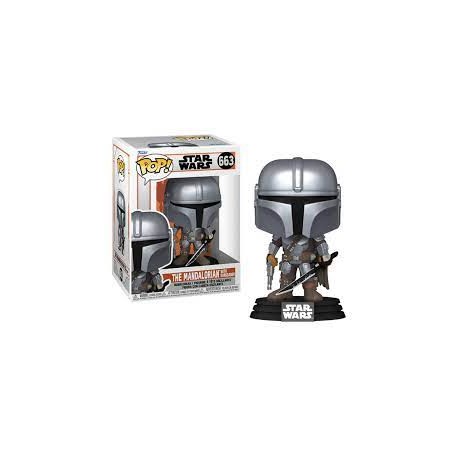 Figurine Star Wars Mandalorian - The Mandalorian With Dark Saber Pop 10cm